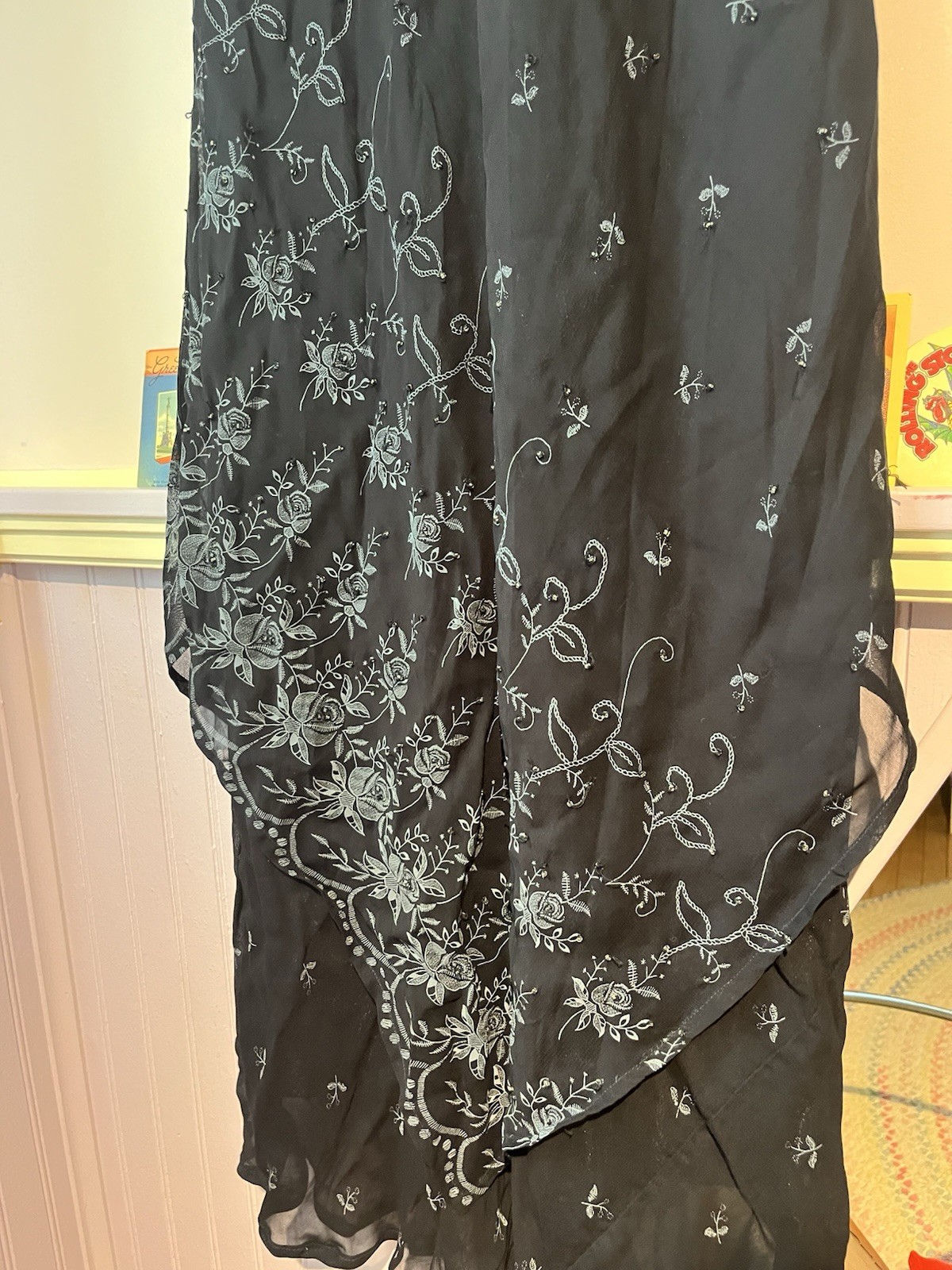 Vintage 1990s Embroidered Maxi Dress
