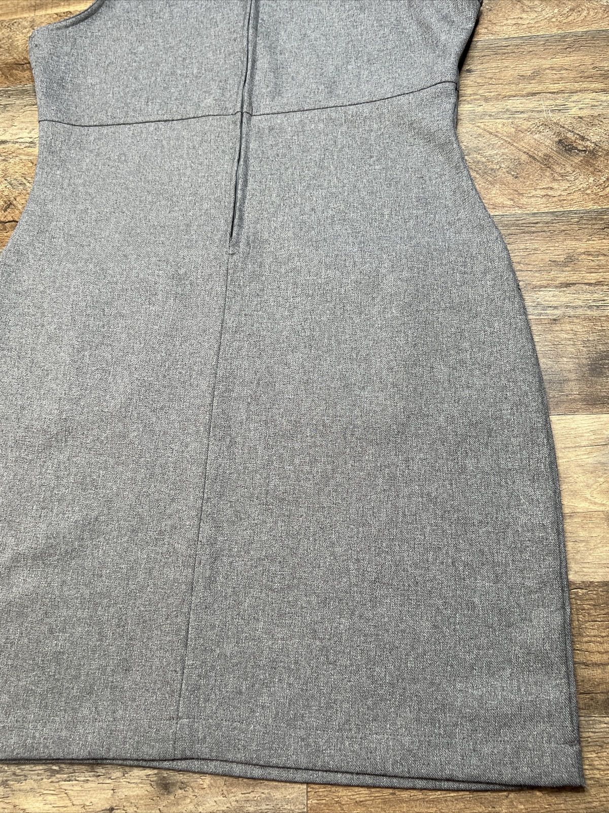 Vintage No Excuses Gray Dress Front Pocket Sleeveless Size Large Preowned