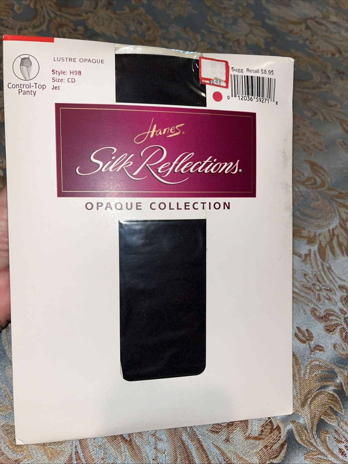 NEW Hanes Silk Reflections Lustre Opaque H98 ControlTop Tights Pantyhose Sz CD