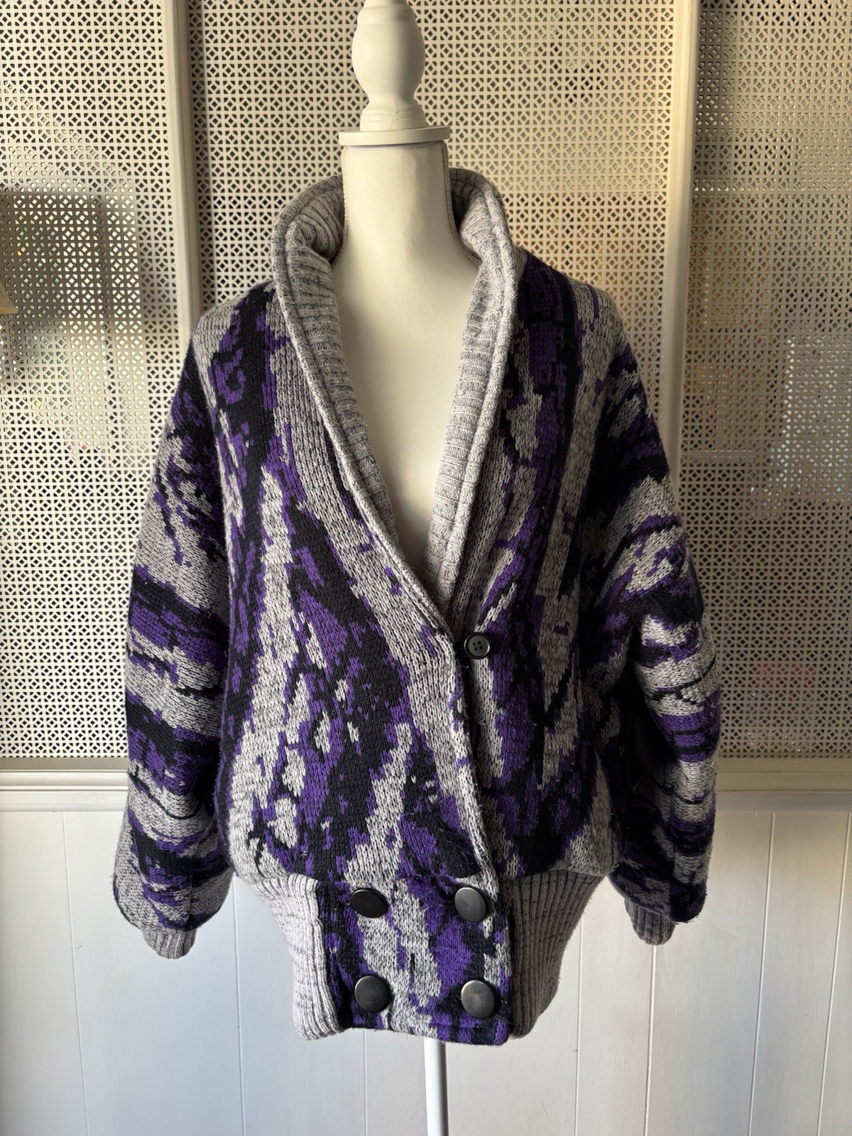 Vintage 70’s/80’s Batwing Chunky Knit Sweater By Learsi