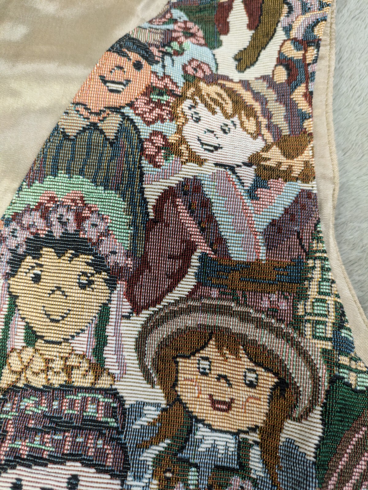 Vintage Nadia Embroidered CHILDREN Tapestry Womens SMALL Grandmacore Vest NEW v2