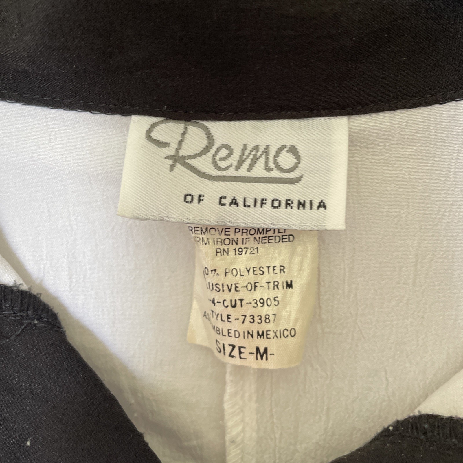 VTG 1990’s Remo of California Womens M Padded Shoulder Blouson Top Banded Waist