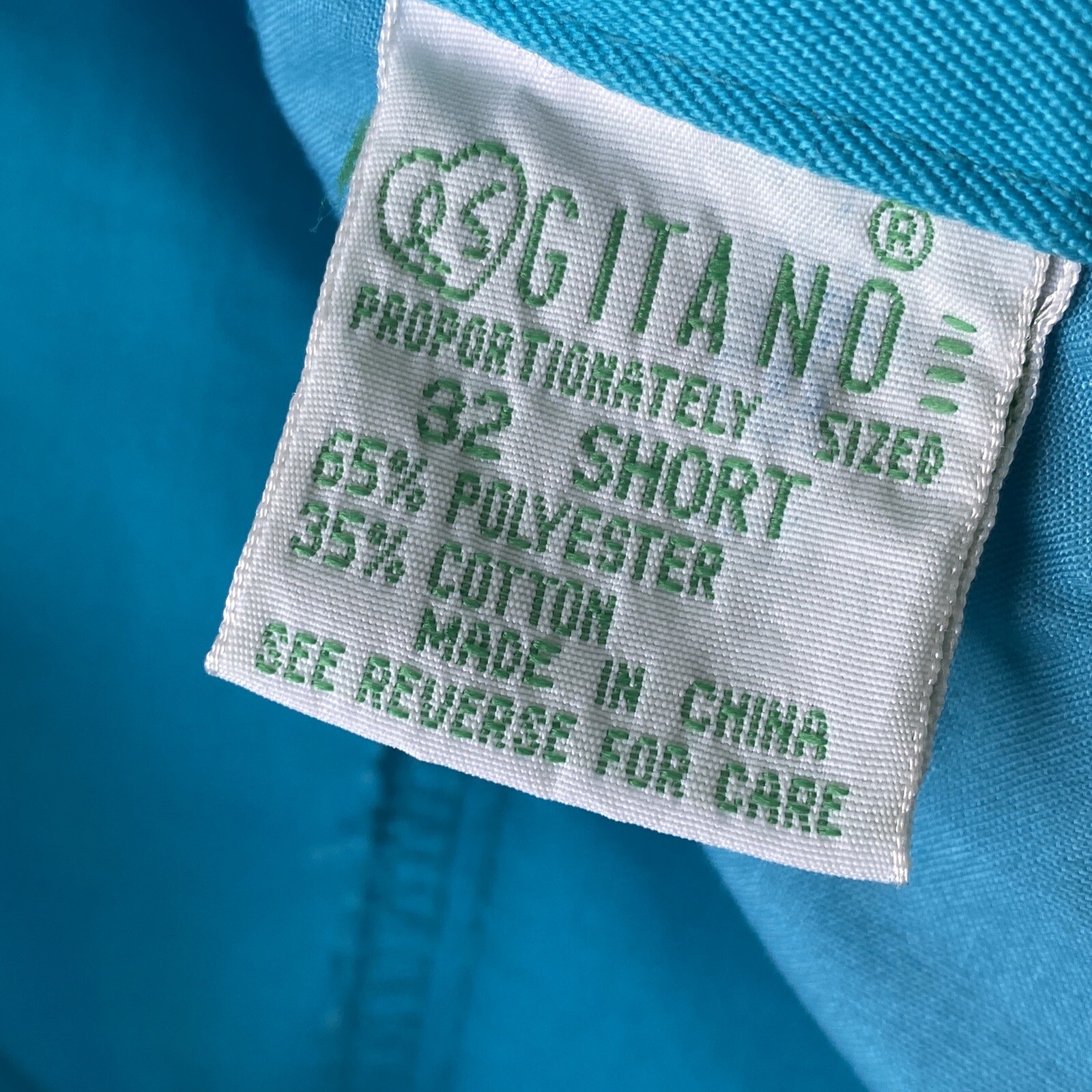 Vintage Women’s 80s Turquoise Pants Sz 32″ Short – Flat Front 1980s Gitano