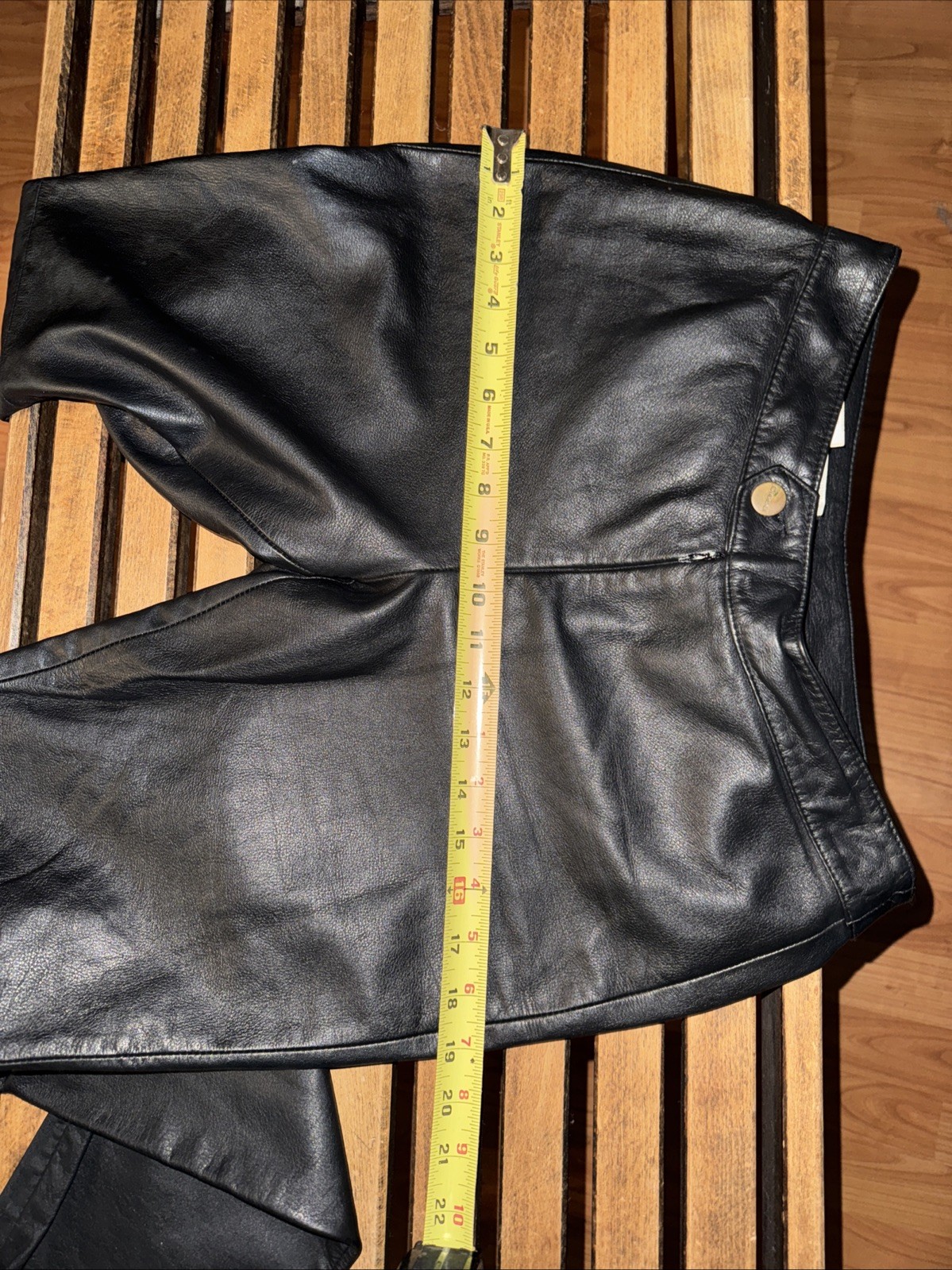 Vintage 80’s Diesel Black Leather ETICHETTA Pants No Pockets Size M