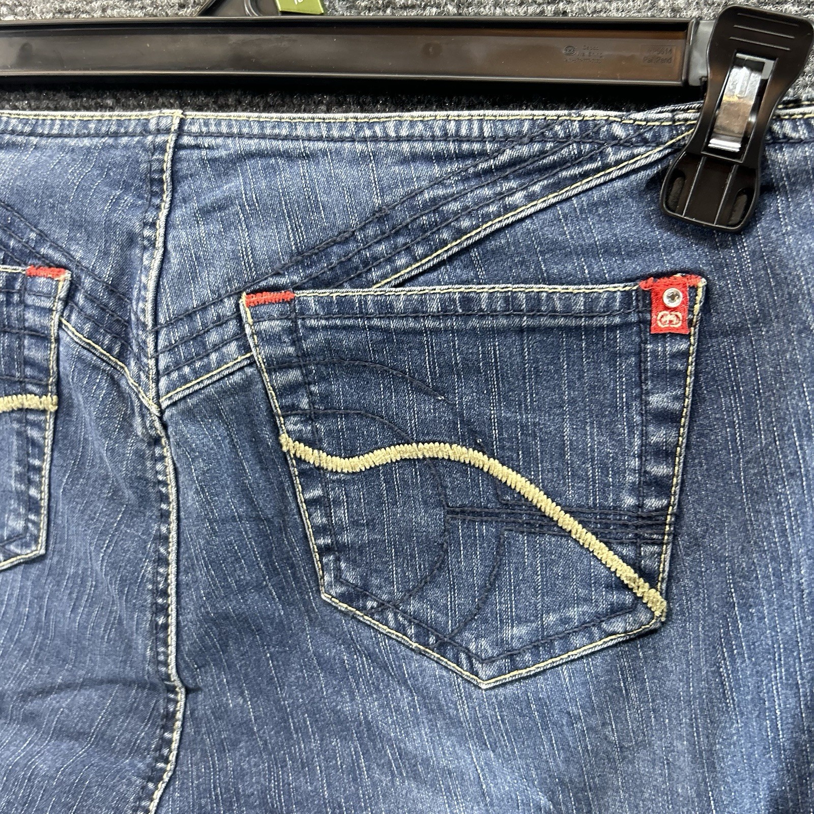 Vtg Ecko Red Jeans Jrs 7 Bootcut Logo Embroidered Low Rise Hip Hugger Y2K Grunge