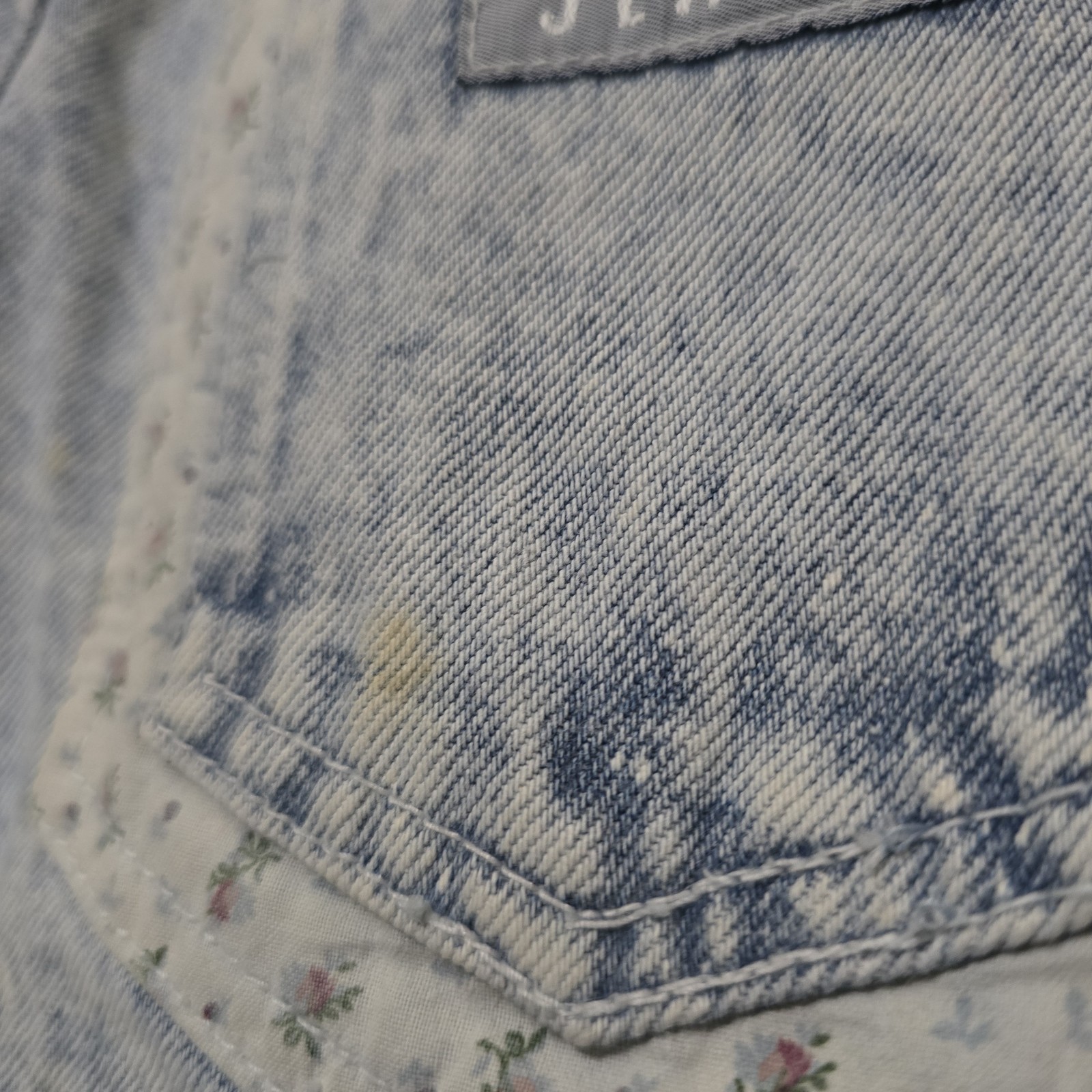VTG 80s Deadstock Acid Wash Patchwork Mom Jeans PASTA Breaker Sz 13/14 NWT