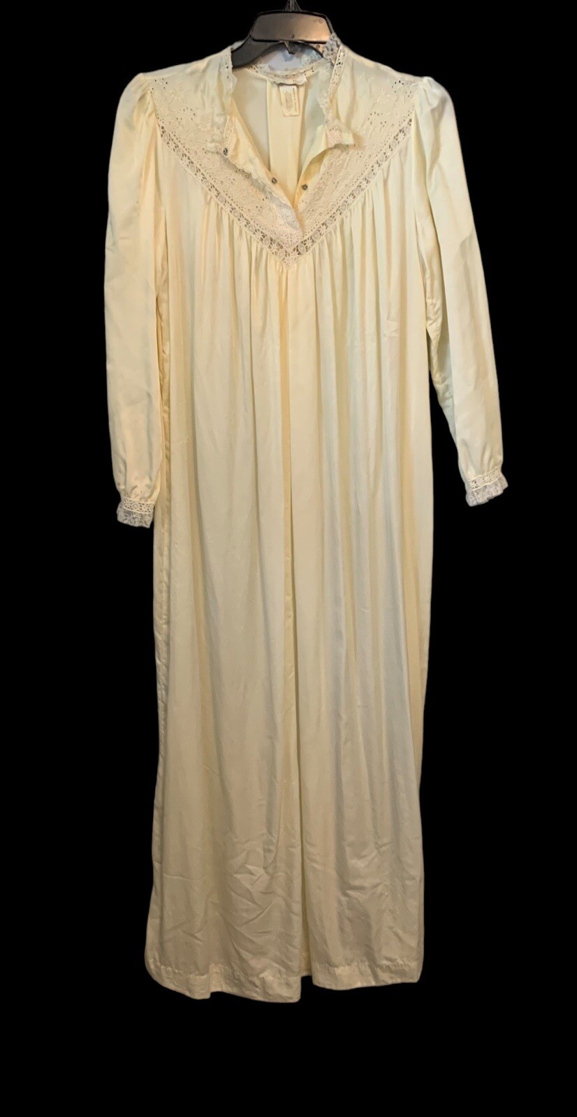 VTG Christian Dior Ivory Union timeless gown prairie cottagecore embroidery lace