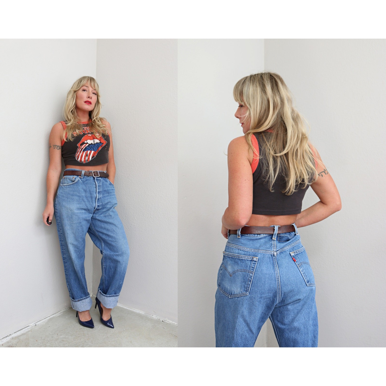 1990’s Vintage US Made Levi’s 501 Button Fly Jeans Women’s XL XXL 38″ 39″ Waist