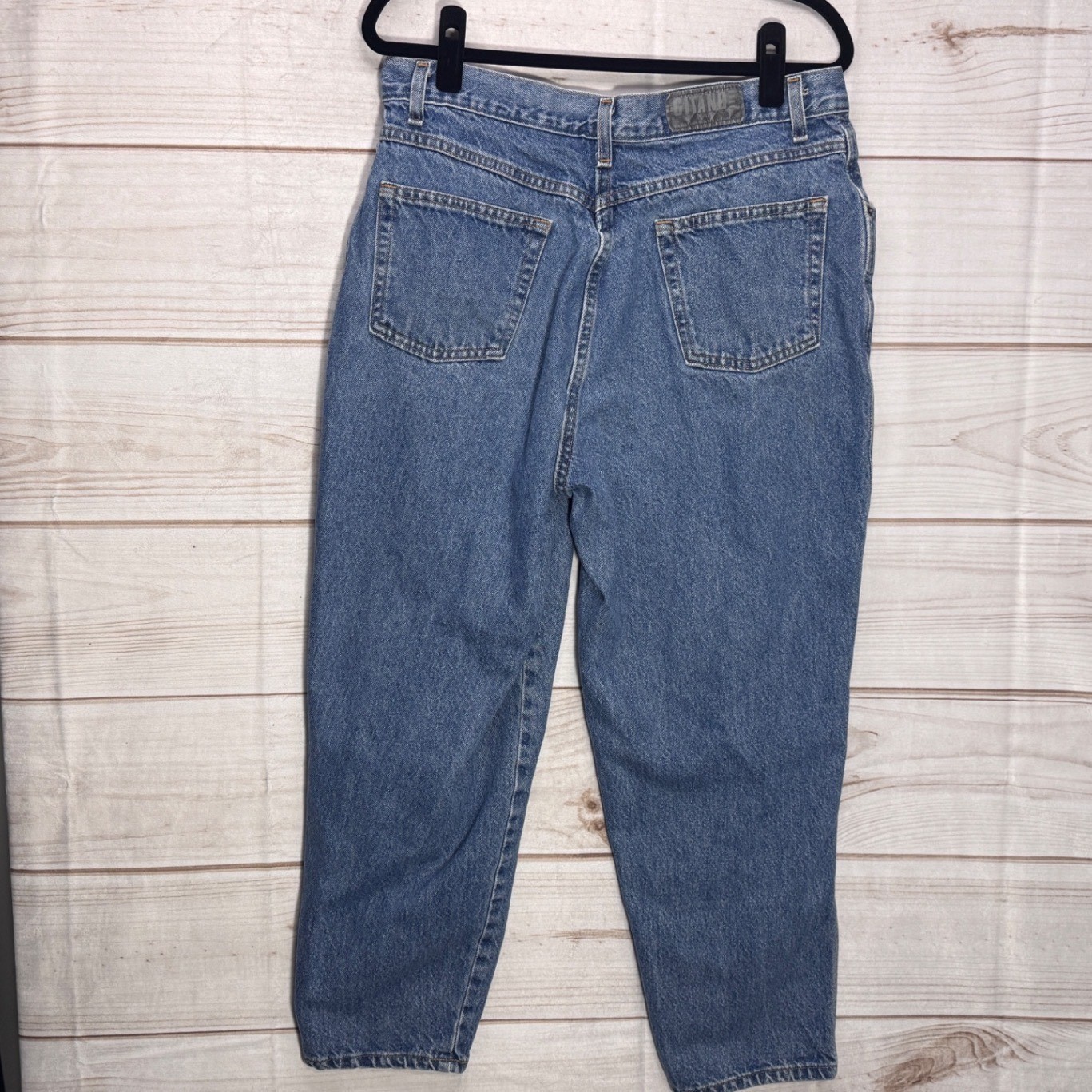 Vintage Gitano Jeanswear High Waisted Tapered Leg Denim Jeans Blue 18P Petite