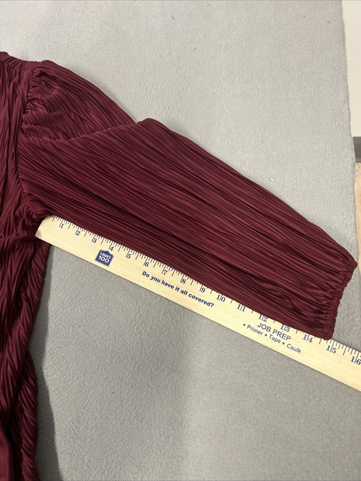 David Rose Dress Womens Size 14 Burgundy Pleated Holiday Party Vintage 80’s USA