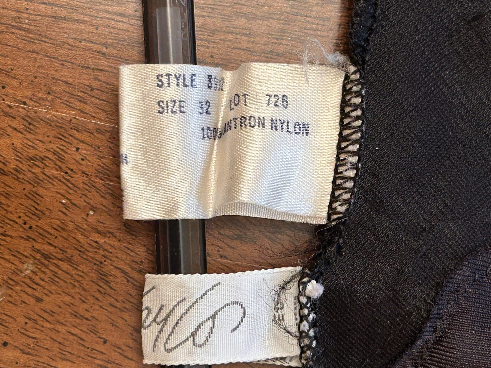 VTG Wonder Maid Lord & Taylor Teddy Bodysuit Lingerie Sz 32 Nylon Lace Black