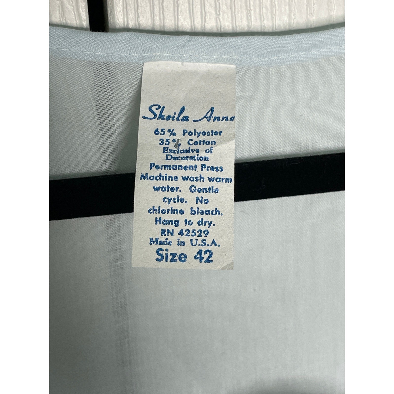 Sheila Anne House Dress Nightgown Vintage Cottagecore Coquette Blue Cotton Large