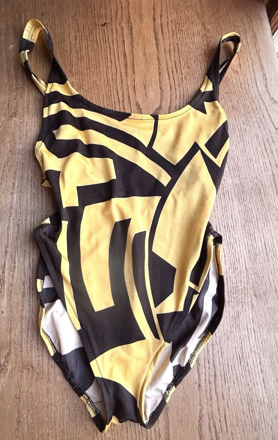 vintage 80s Cole California high cut swimsuit Low Back Yellow