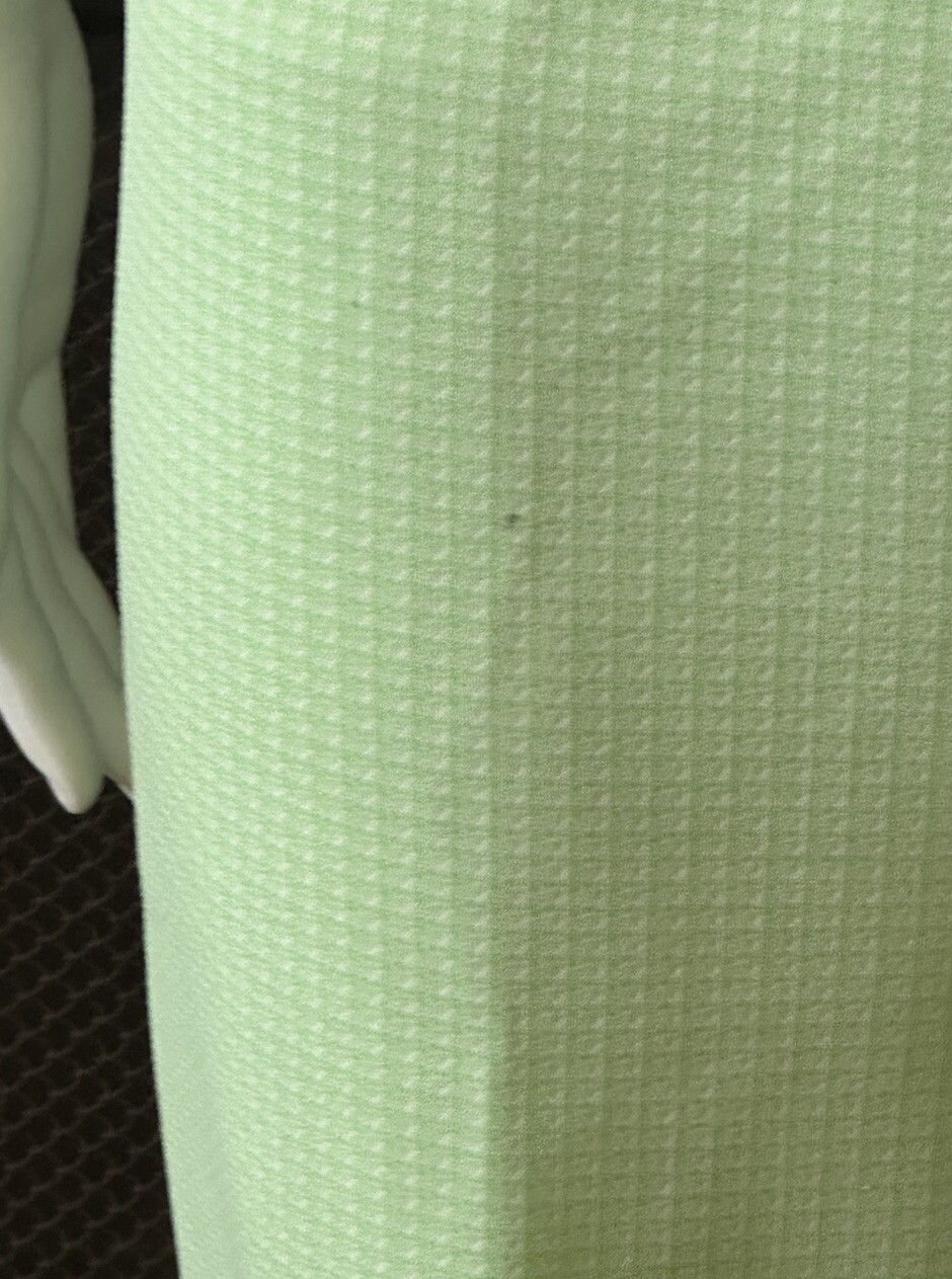 Green Plaid Polyester Pants 31×28 Lightweight Elastic Waist Vtg 70’s