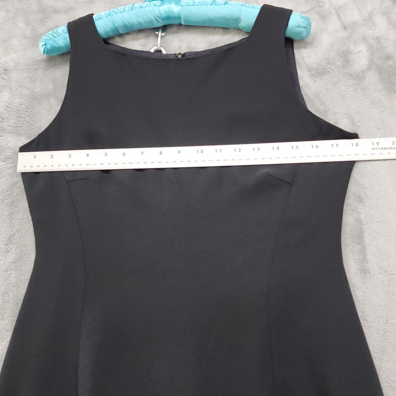 Vintage Rena Rowan Womens 8 Black Sleeveless Knee Length Little Black Dress