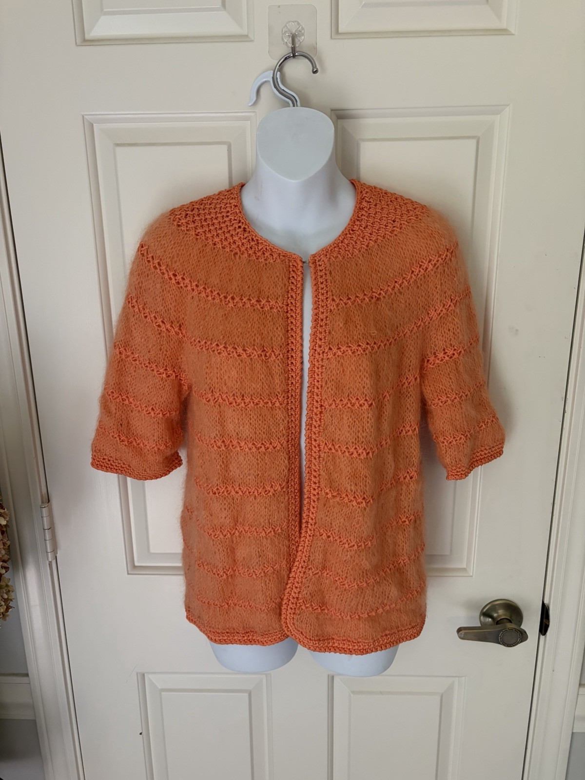 Vintage cardigan Cyn Totles Kong-Wool and Mohair-Cabled-lined Sz L