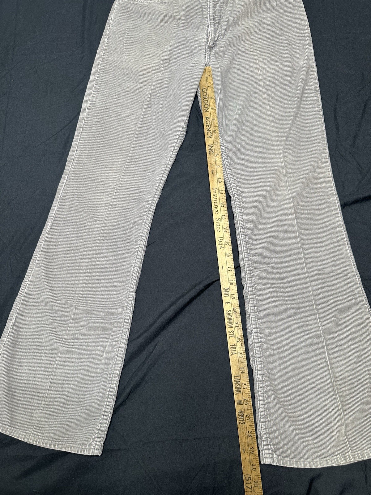 Levi’s 519 Corduroy Bell Bottoms Grey 30×32 70’s San Francisco Counter Culture