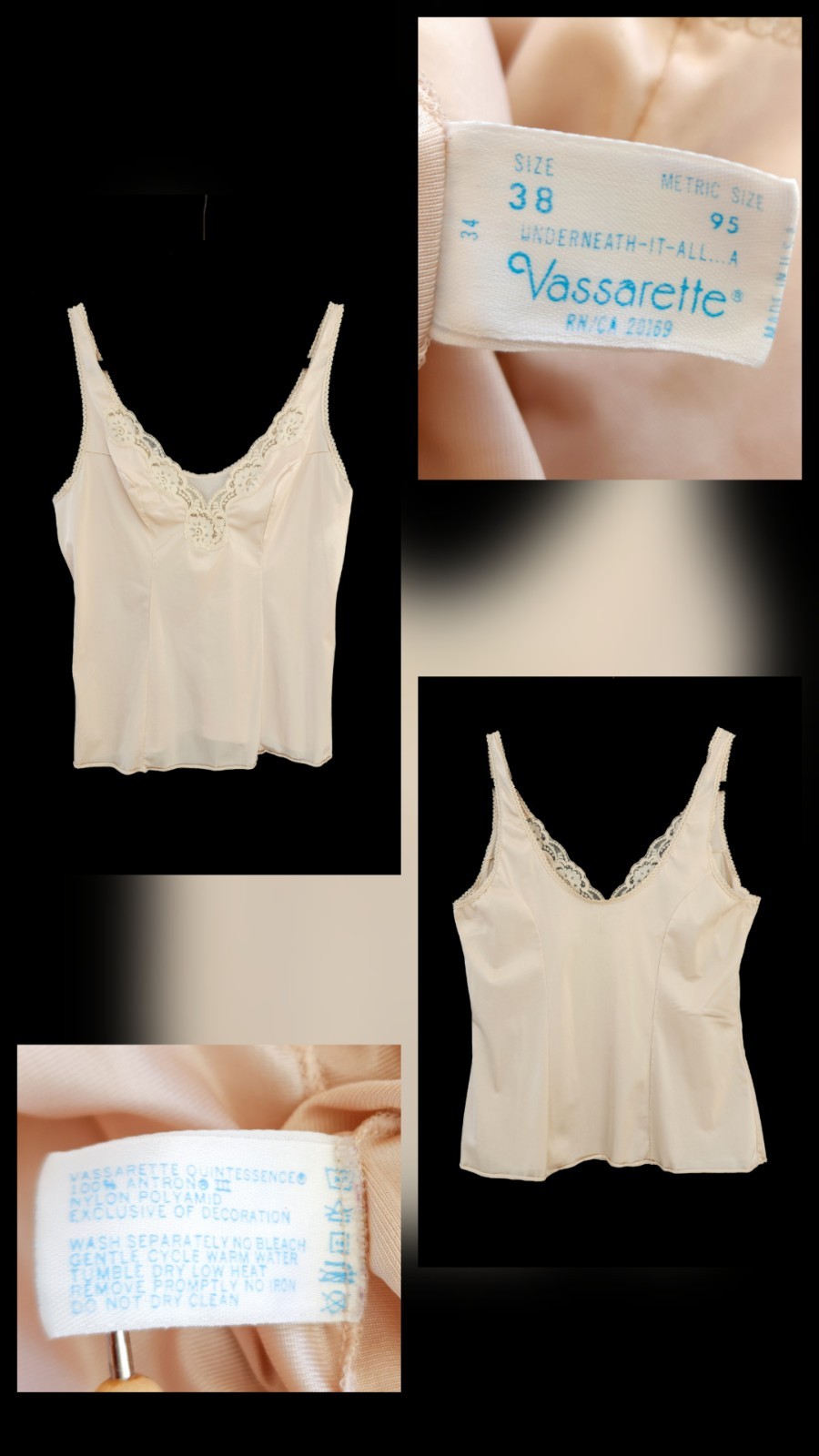 Vtg Slip Lot 5 Vassarette Lily Of France Maidenform Warners Half Full Cami