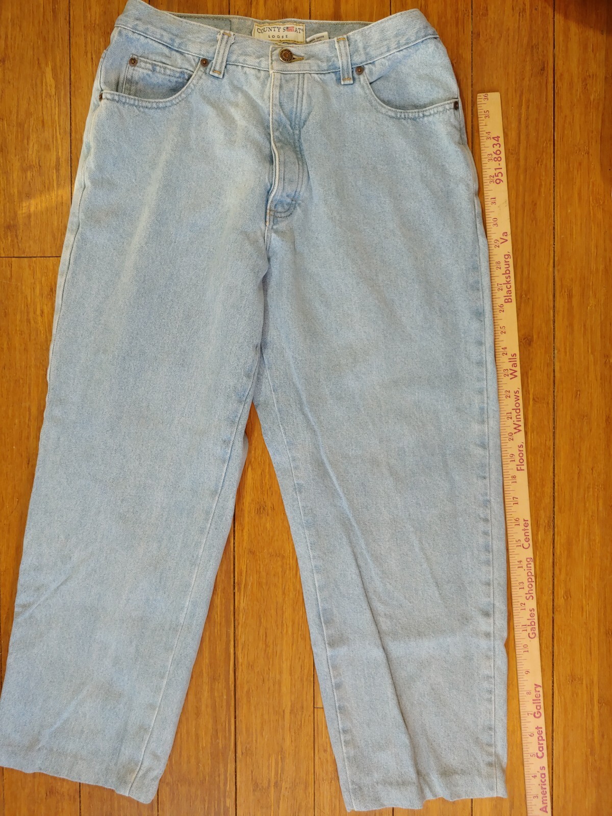 VTG 1990s County Seat Loose Fit Denim Mom Jeans Button Fly Size 11/12L