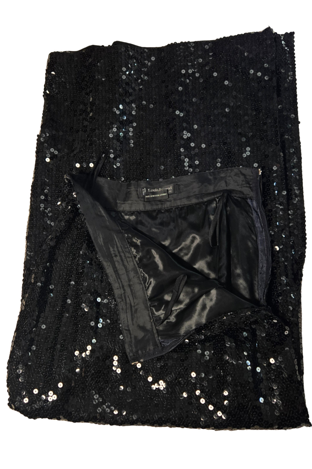 Vintage 1980s Louis Feraud Long Sequin Skirt w/Slit Made in West Germany – SZ 36
