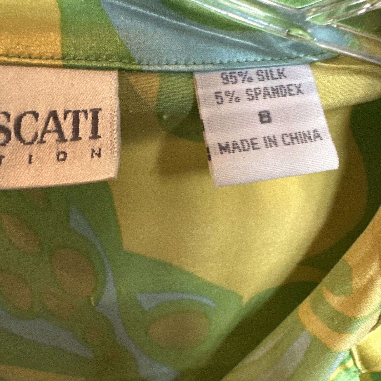Vintage Unique Hugo Buscati Designer Silk Shirt Stretchy Go Go Mod Dress Sz 8