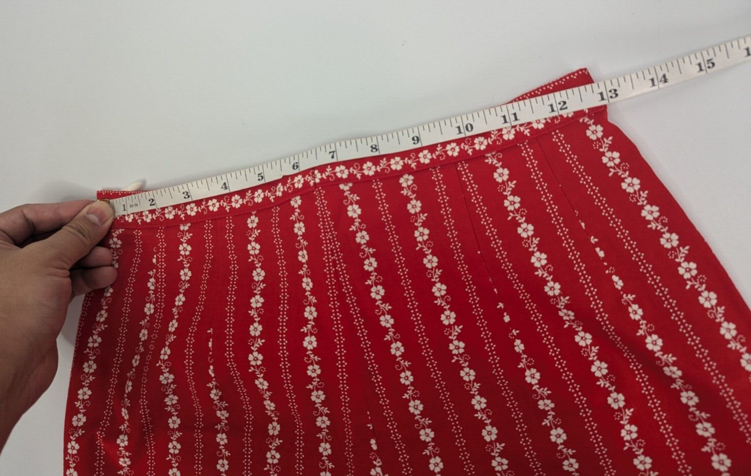 Vintage Lucie Linden Red Floral 3pc Vest Top Skirt Shorts Set Size 48
