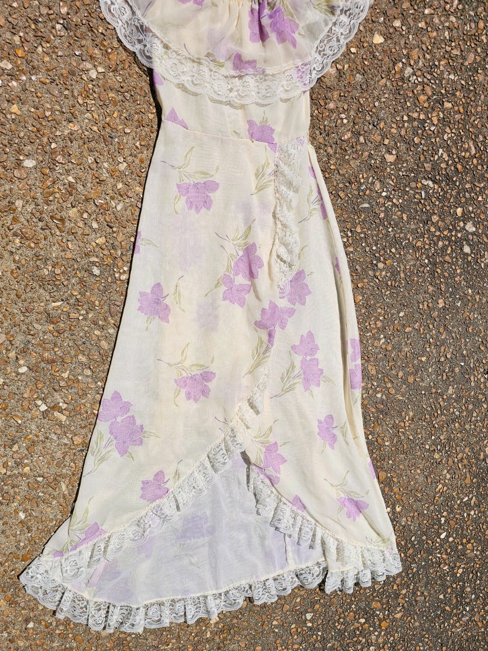 DAMAGED True Vintage 1970s Handmade Prarie Dress Women’s