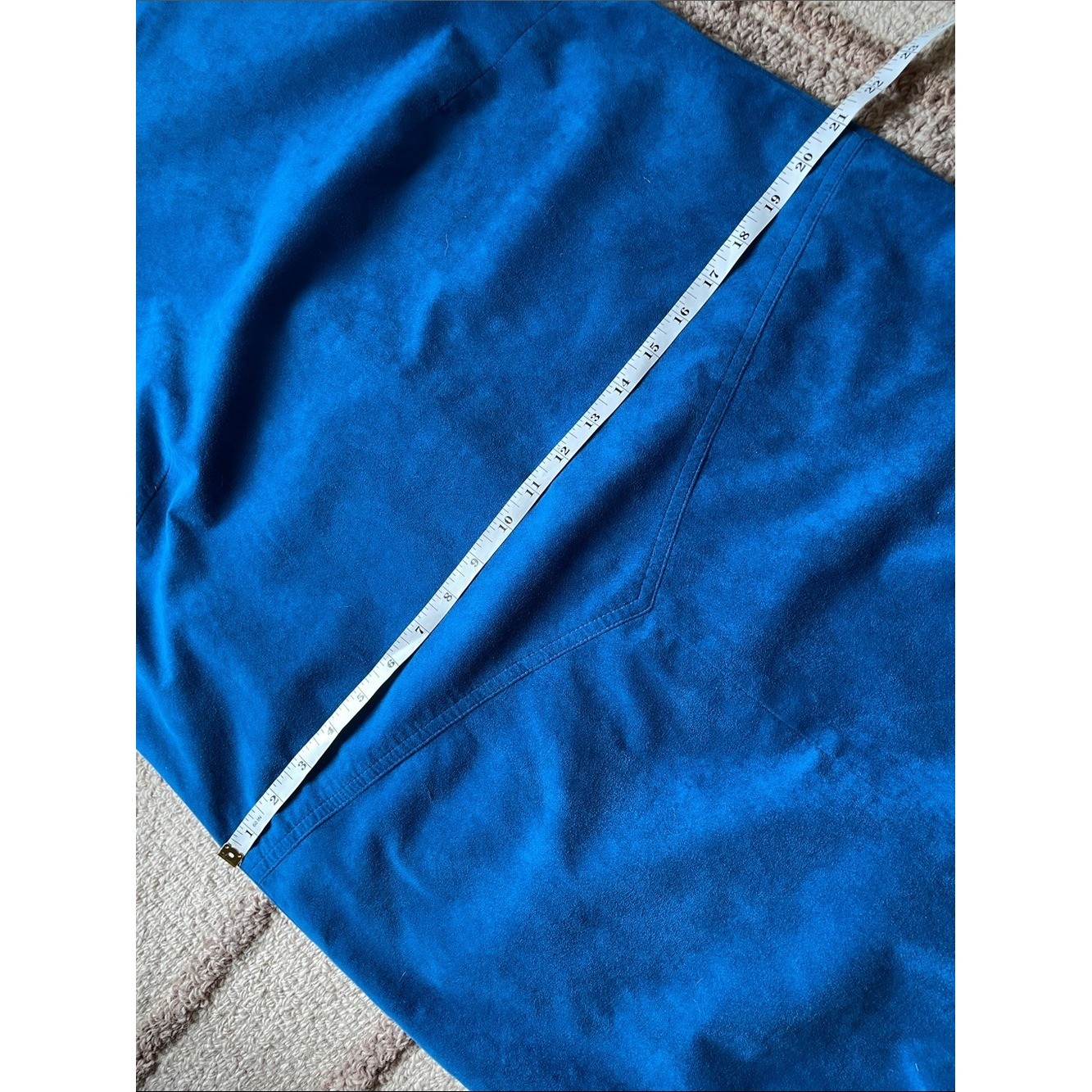 Vtg Count Romi LTD Ultrasuede Dress 80s Cobalt Royal Blue Midi Size 10
