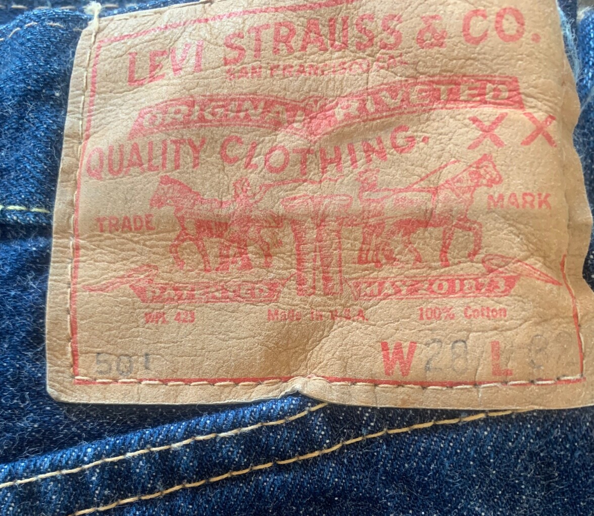 Extremely Rare Vintage Levi’s 501 Big E Jeans – Pre-1969, Dark Blue Wash