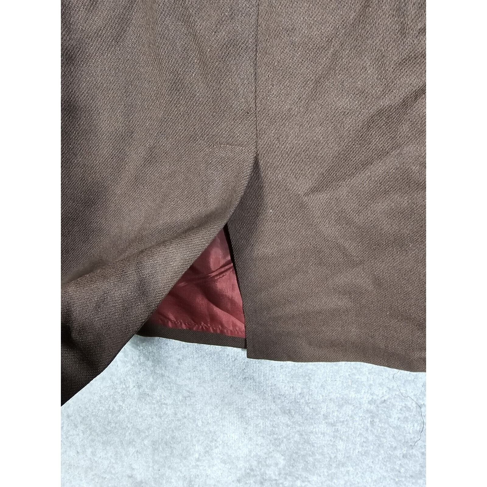 Vintage Michele Straight Maxi Skirt Womens Juniors Size 13/14 Brown Wool Lined