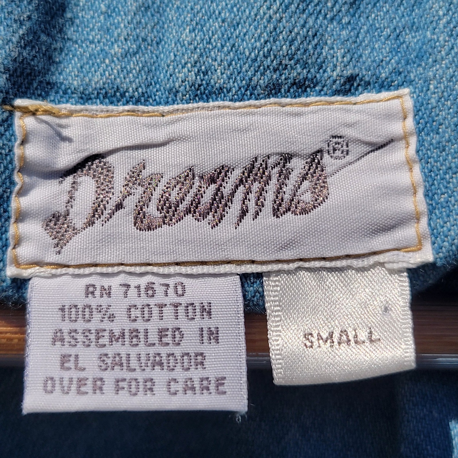 VTG Dreams Denim Vest Sz S Embellished Studded Concho Western Boho Cowgirl