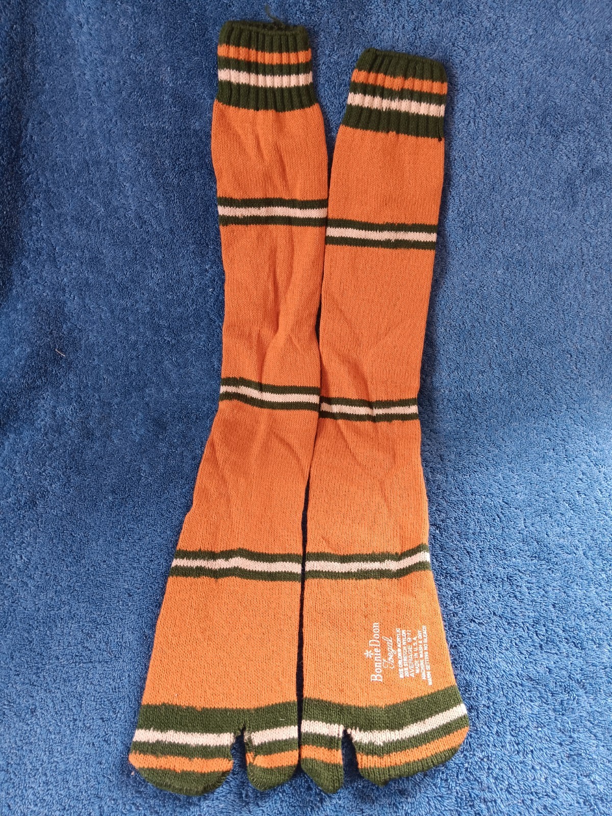1970s Vtg Toegal Socks Tube Sox Knee Hi 9-11 Orlon Acrylic Nylon BONNIE DOON HTF