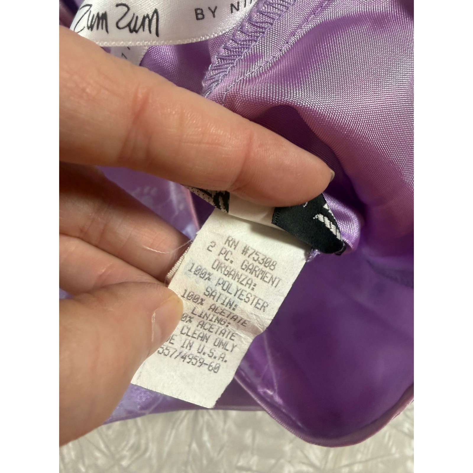 Zum Zum Niki Livas Vintage Lavender Floral Organza Maxi Skirt Fairy Size 5-6