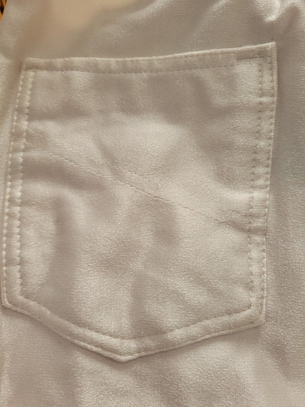 Vintage 1980s Glam Rock Shiny WHITE SPANDEX PANTS Unisex M Hair Metal Disco Punk