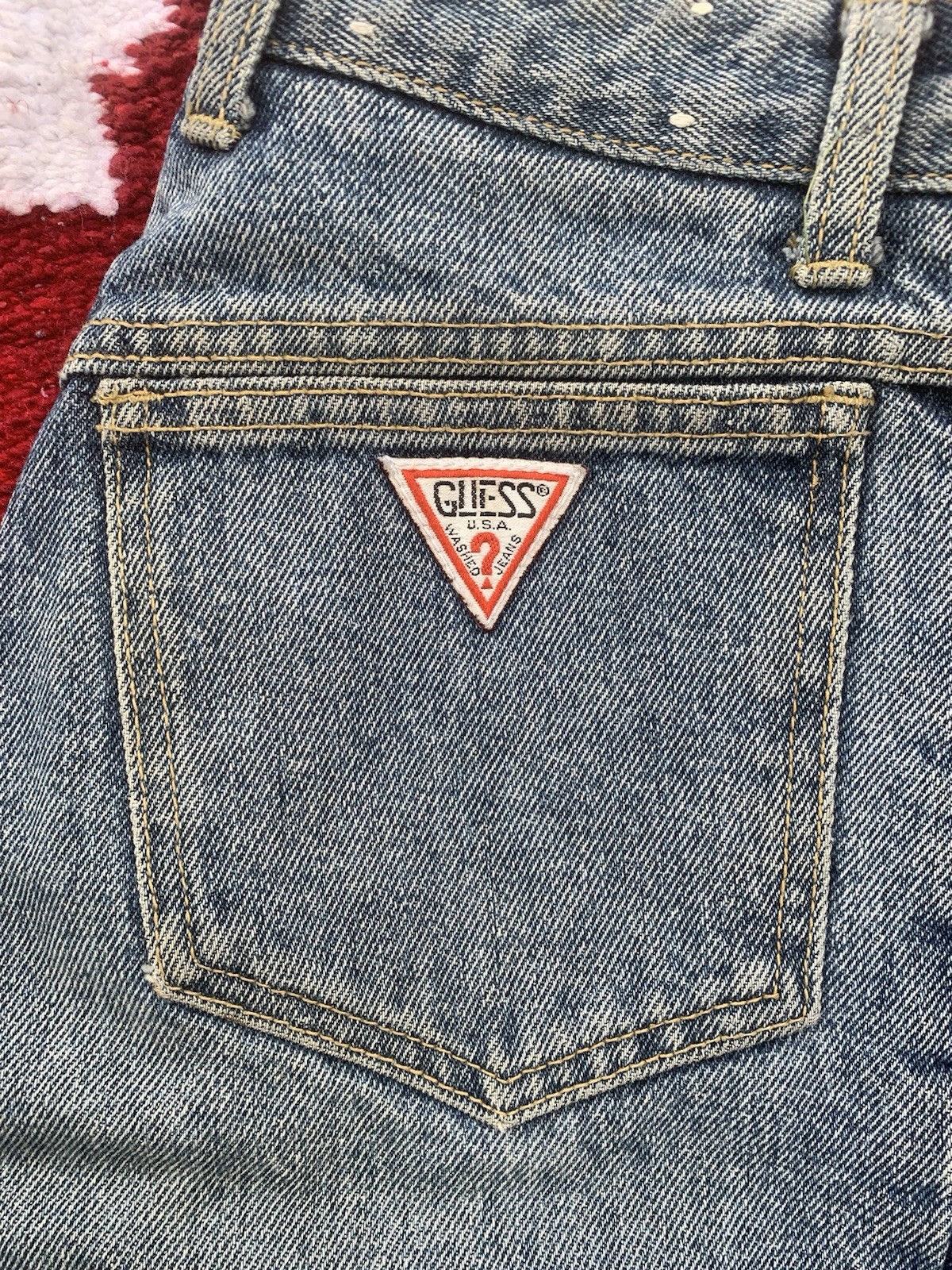 Vtg GUESS By Georges Marciano High Waist Ankle ZipLight Wash Denim Jeans Size 29