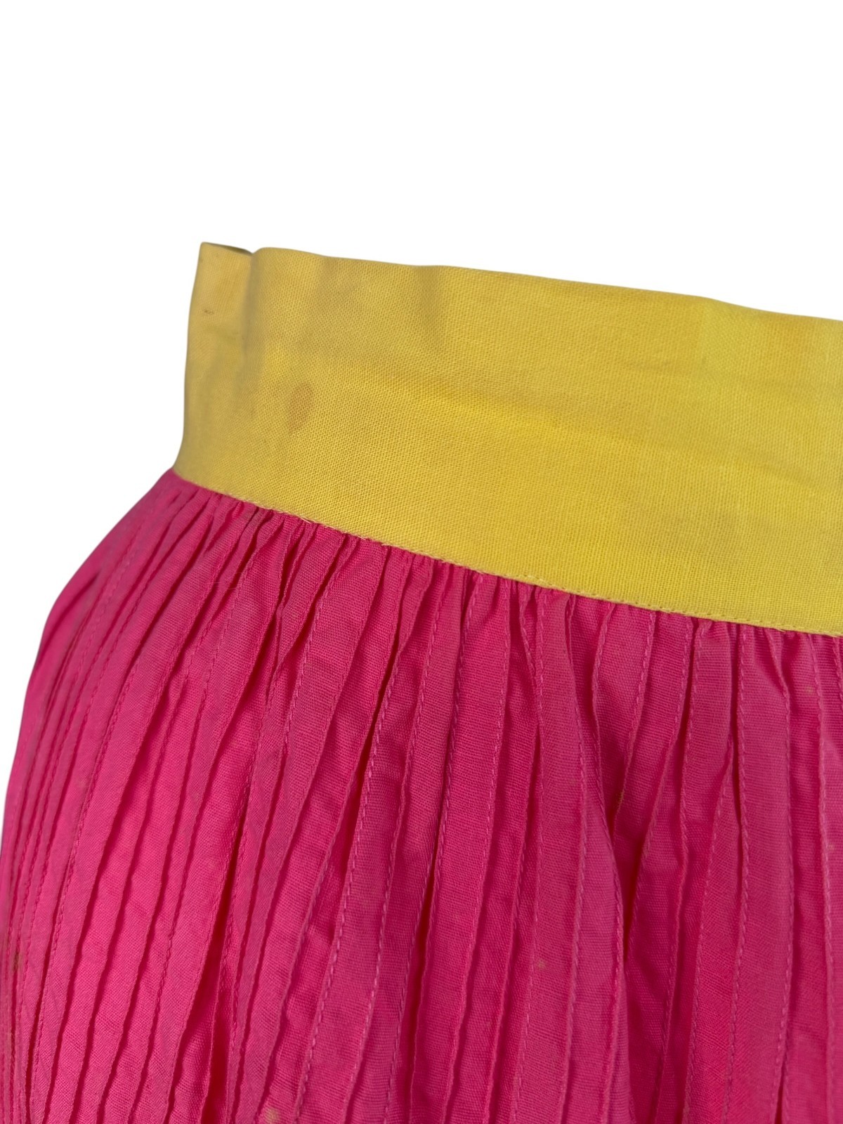 Georgia Charuhas Vintage 1970’s Folkloric Mexican Skirt Pink & Blue Floral Sz 10