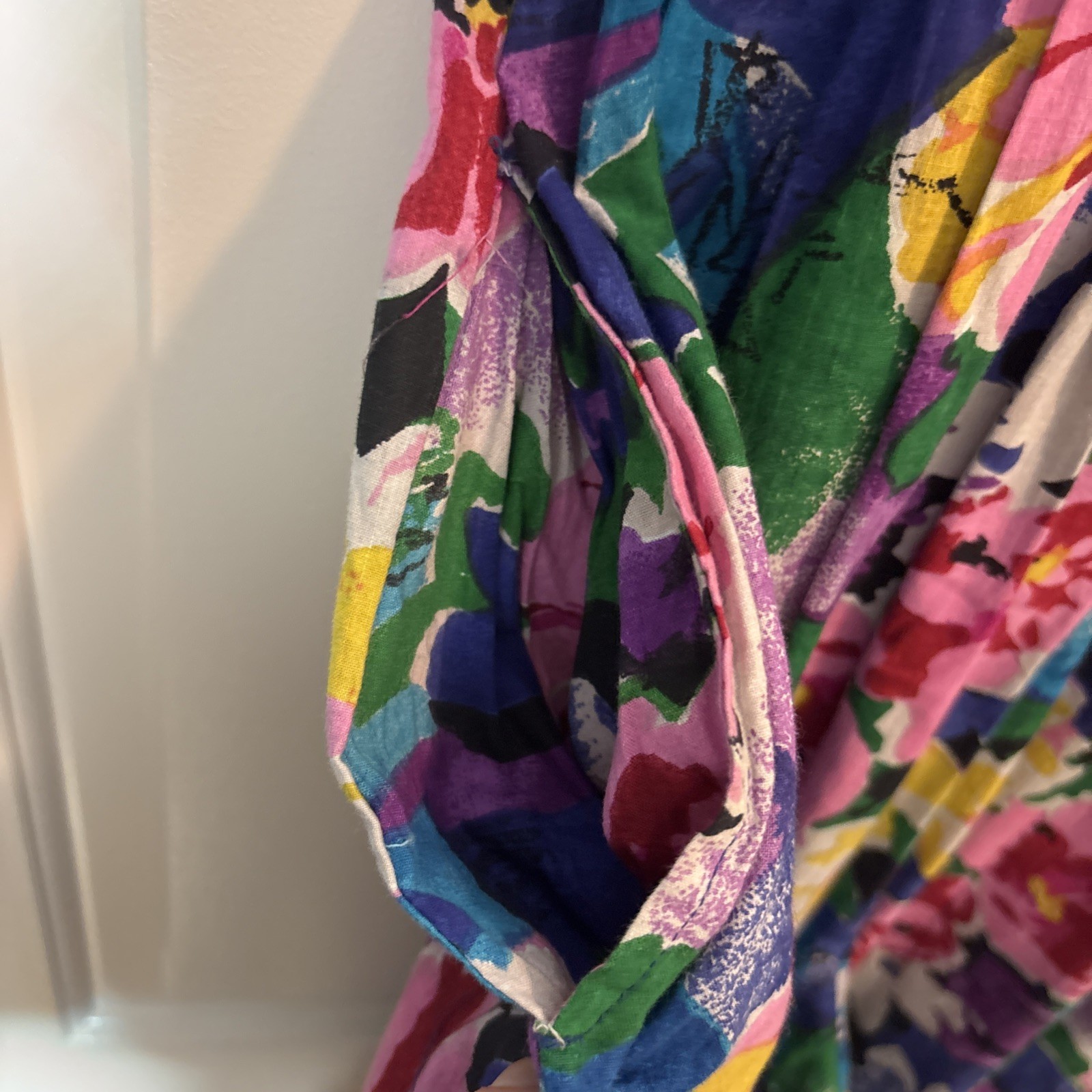 Vintage 80’s Sita Cotton Floral Size S 1980s Romper Indian Cotton Flower