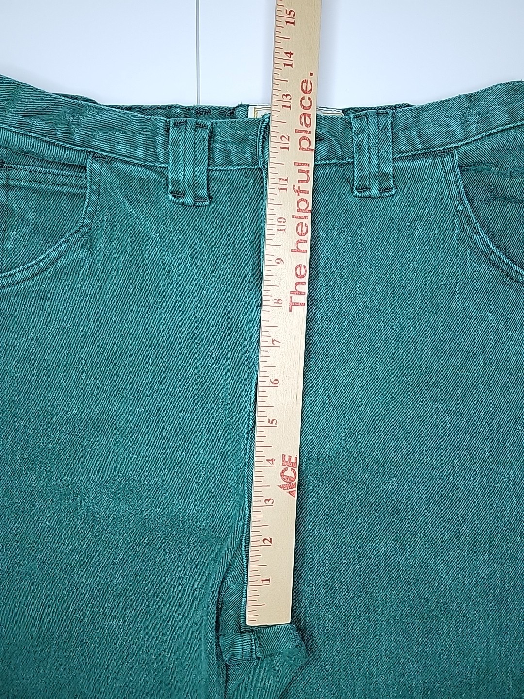 Vintage BonJour Mom Jeans Women’s Size 9 10 Stone Wash Green Denim Bareback 80s