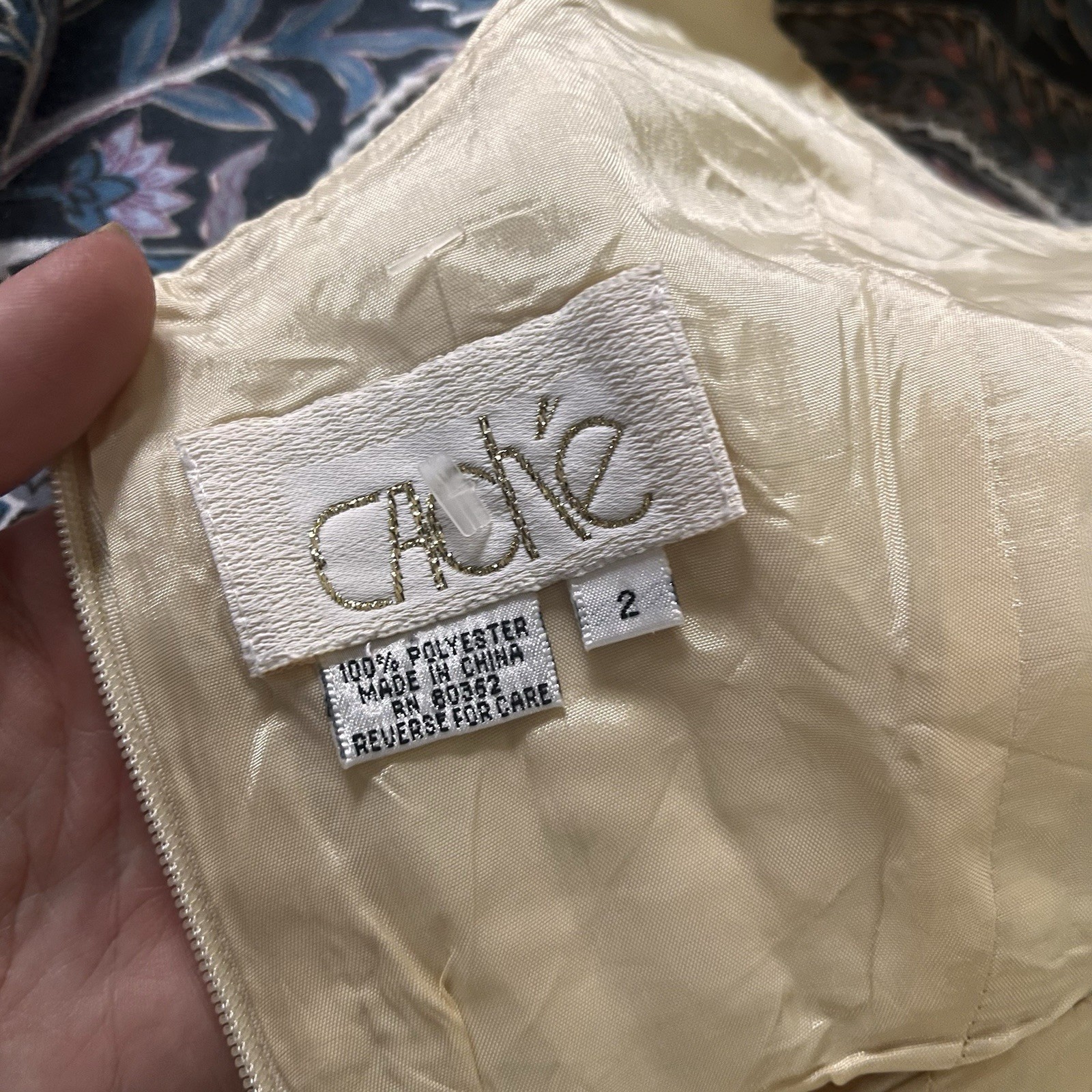 Cache 90s Rare Champagne Waist Cutout Roses Vintage Satin Mini Dress Sleeveless