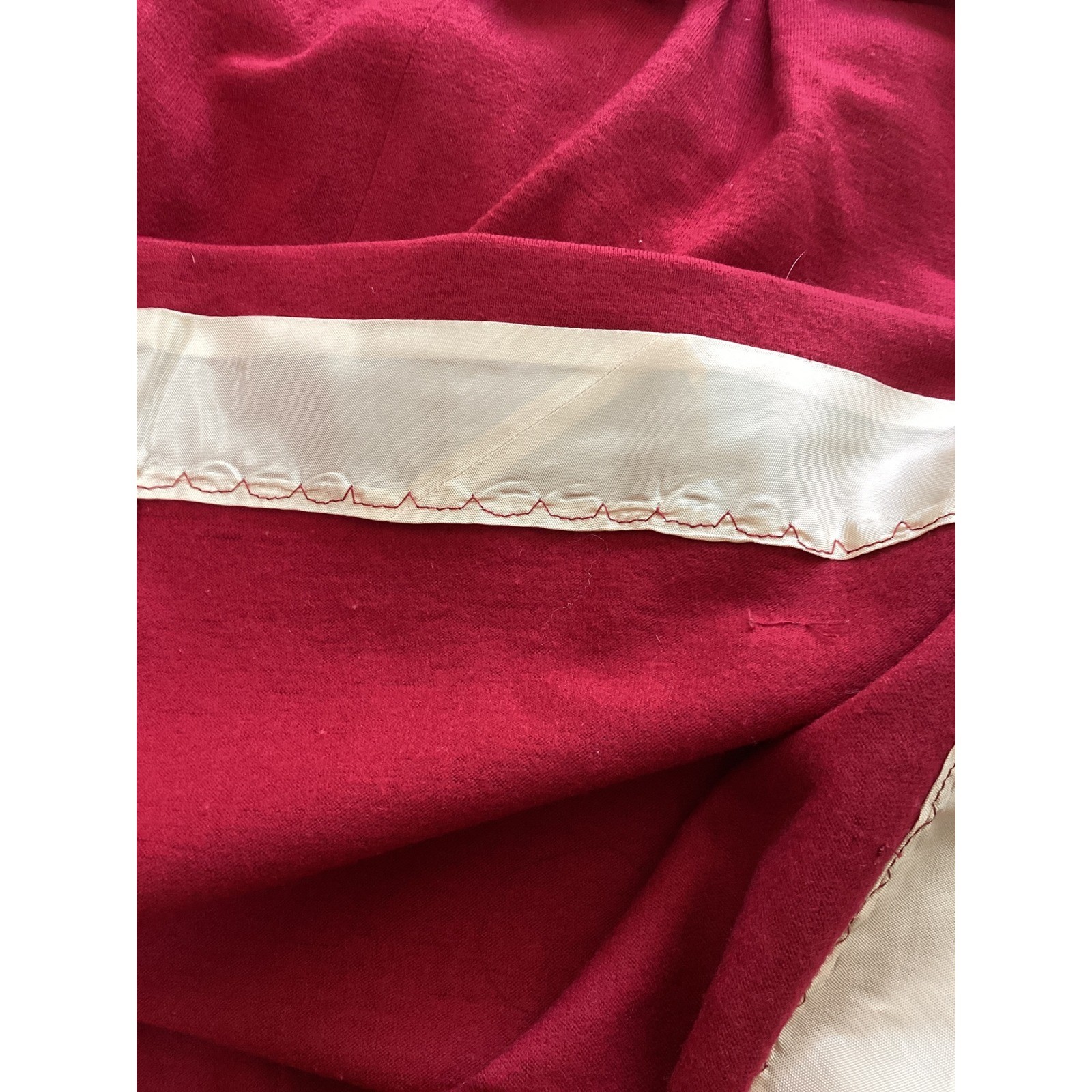 Carlye Vintage Red 2 Piece Sheath Dress and Cropped Jacket Set Ribbed Trim