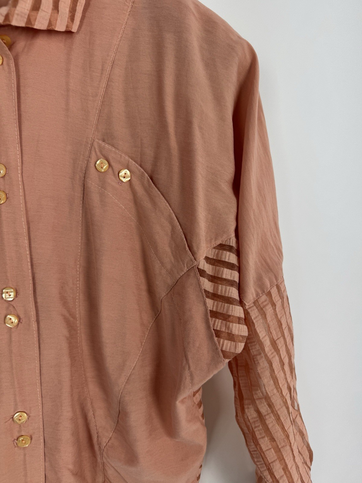 70-80’s Vintage Rare Sandro Paris Chest Pockets Blouse