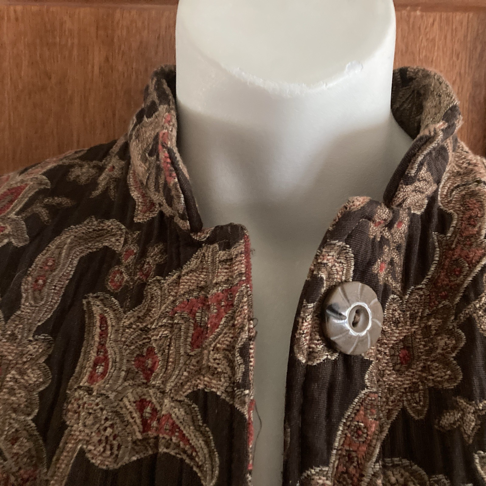 womens Flashback tapestry fabric jacket size PM