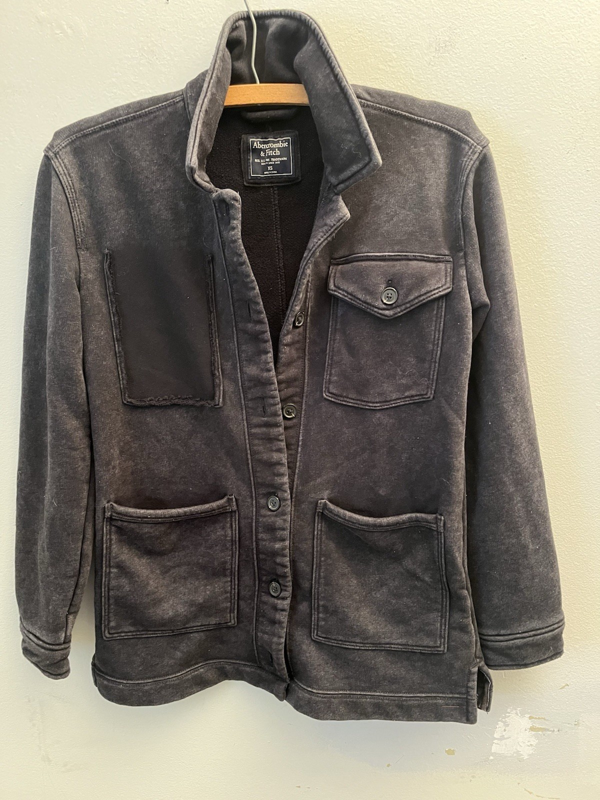 Abercrombie & Fitch Vintage Jacket Y2K Grunge Worn Faded Whimsygoth Goth 90s XS