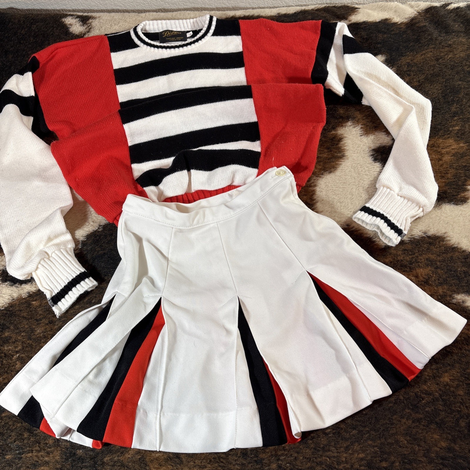 Dehen Vintage Cheer Sweater And Skirt Size 11 Bottom L Top. Looks Small USA