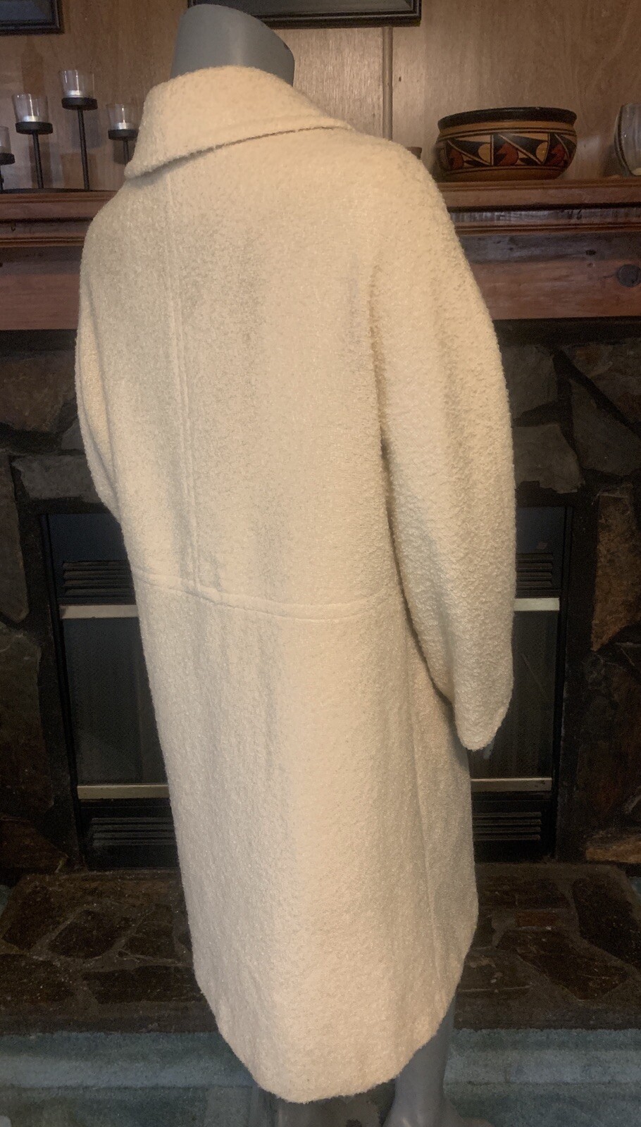 Vintage 60’s Yellow Boucle Winter Coat by Carillon Size Large Petite Union Made