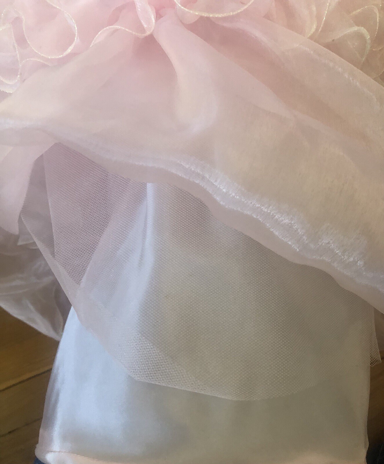 Vintage 80’s Cotton Candy Pink Organza Dress, XS