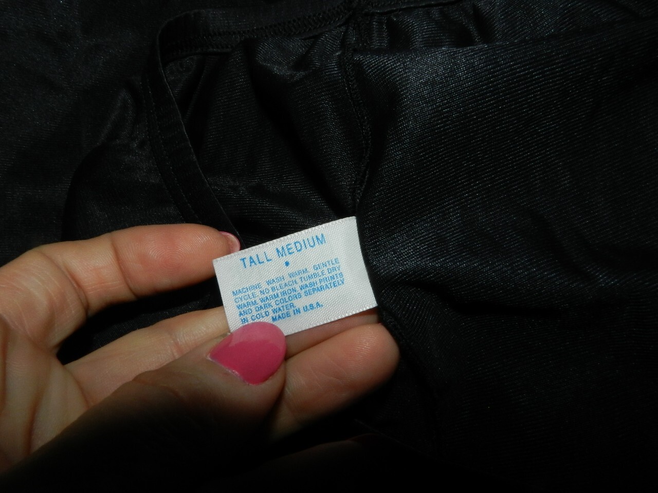 Womens Slip size Tall Medium MT M Lorraine nylon black 1/2