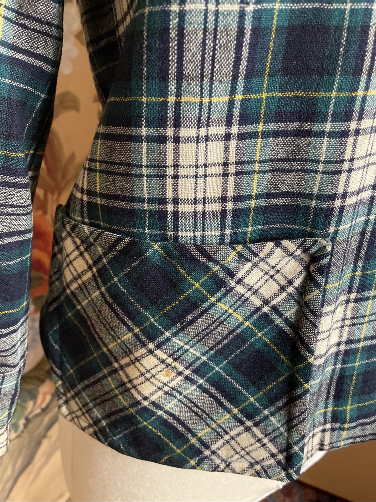 Vintage 1940s Sz S/M Pendleton Pure Wool Plaid Shirt Jacket ’49er Chore Coat