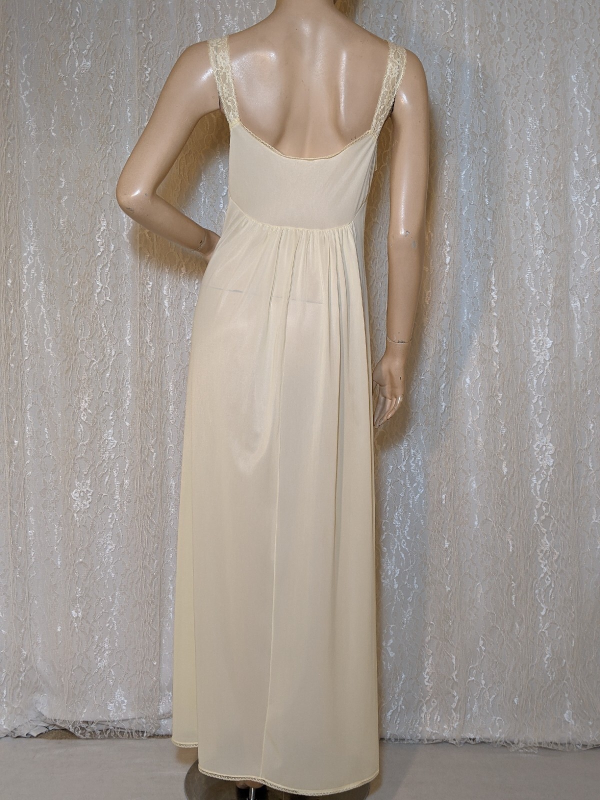 Vintage Unique Rare ODETTE BARSA Peignoir Robe Van Raalte Myth Lacey Nightgown L