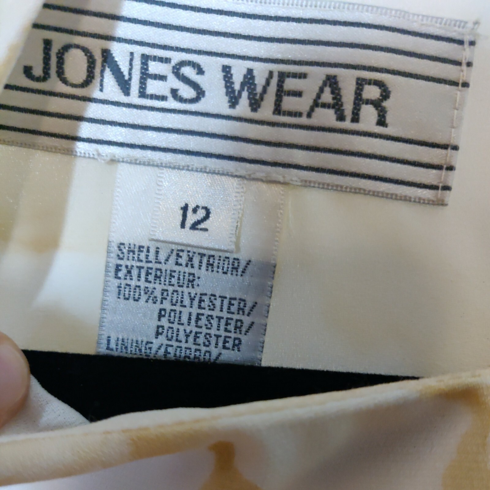 Jones Wear Vintage women’s 12 sleeveless lined maxi dress side zip back teardrop